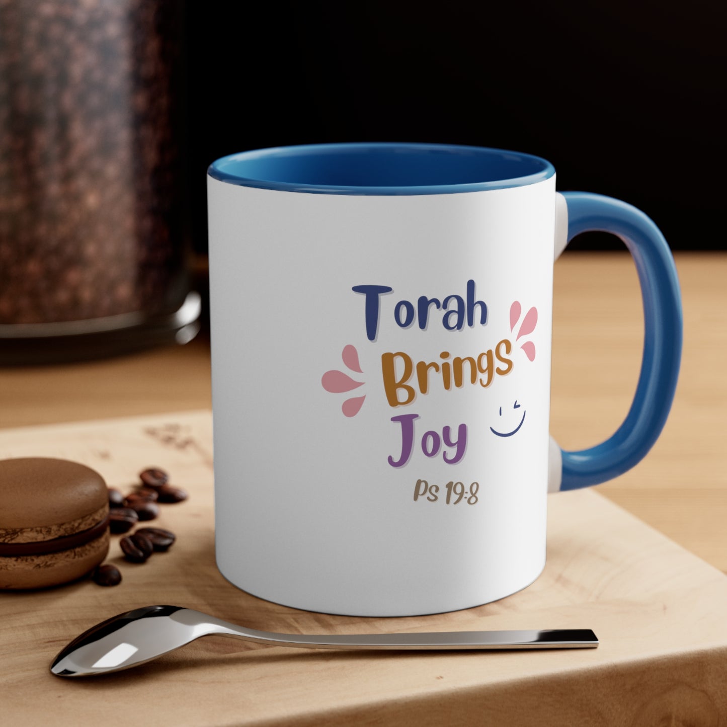 Torah Brings Joy Accent Coffee Mug, 11oz