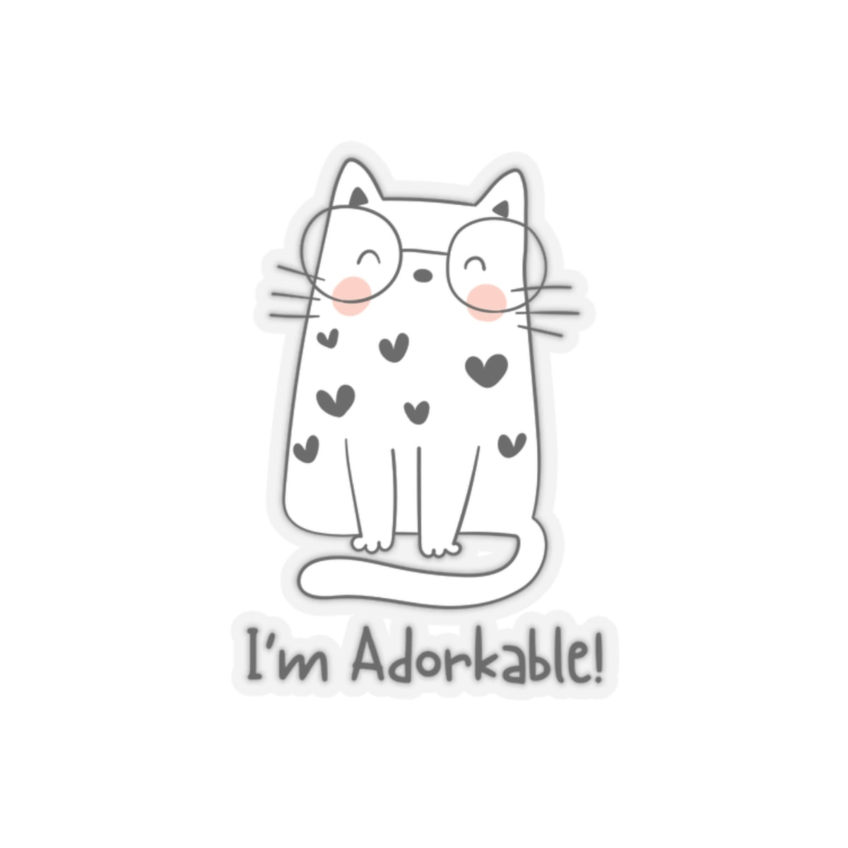 I'm Adorkable Kiss-Cut Sticker
