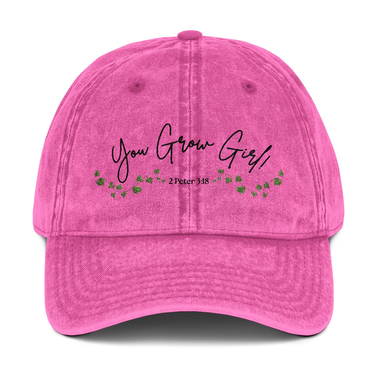 You Grow Girl! Vintage Cap (Embroidery)