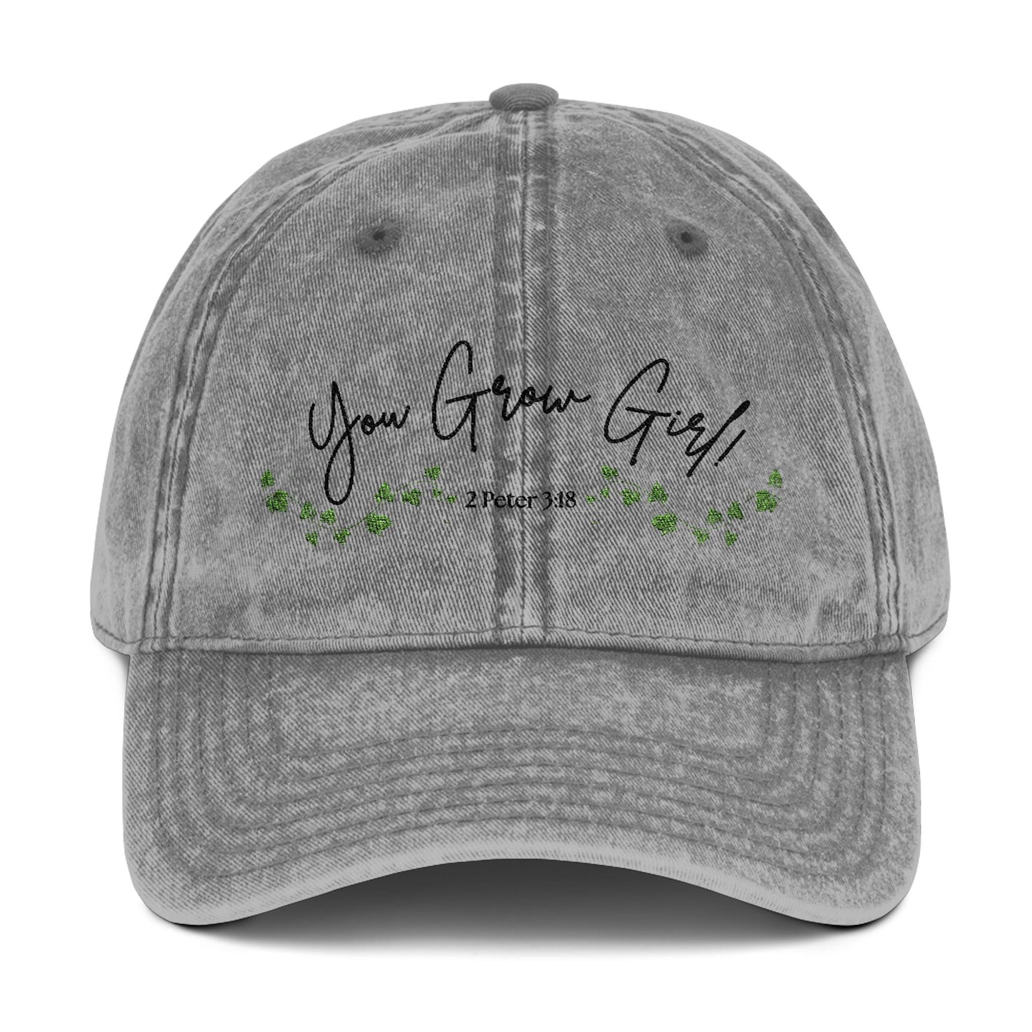 You Grow Girl! Vintage Cap (Embroidery)