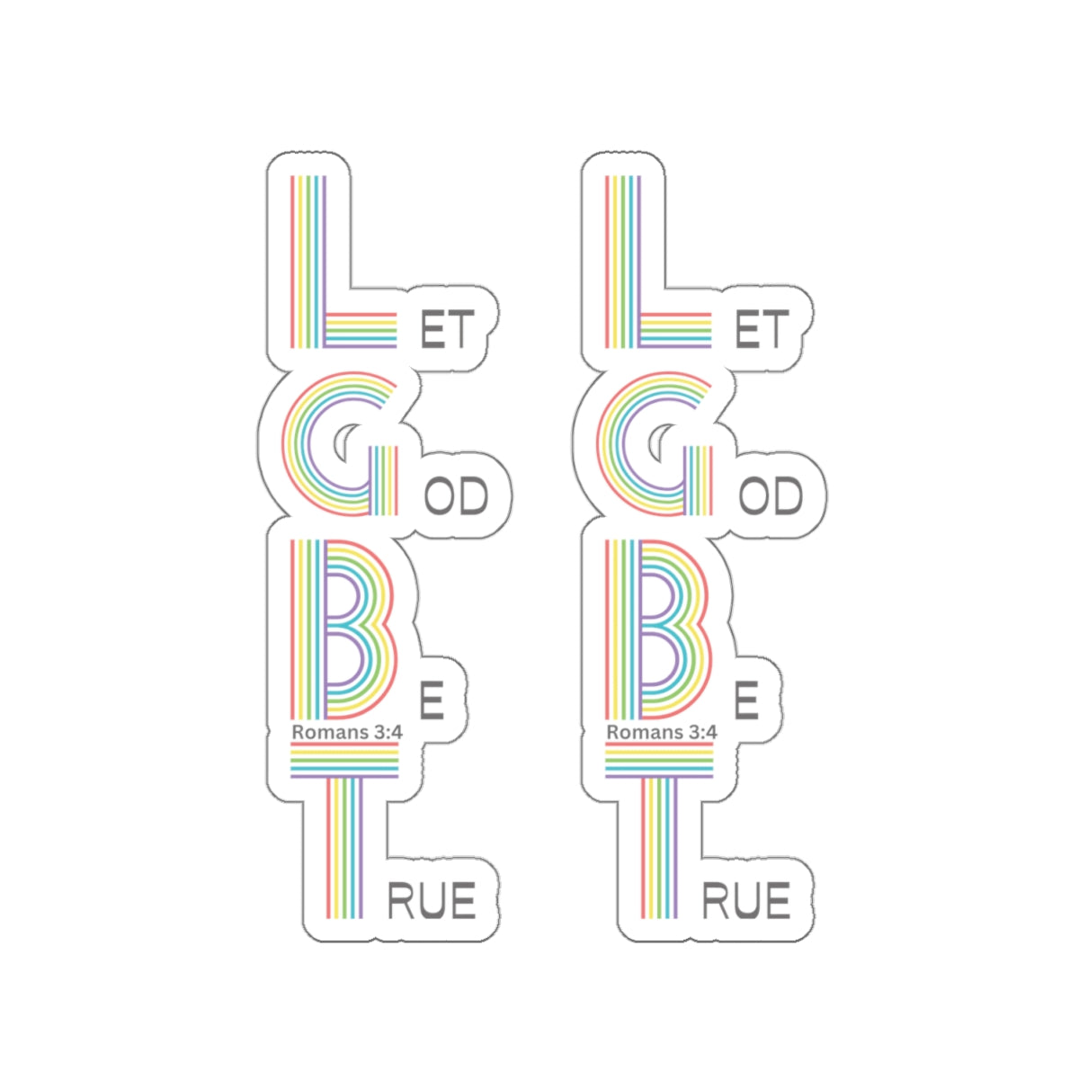 Let God Be True Kiss-Cut Stickers