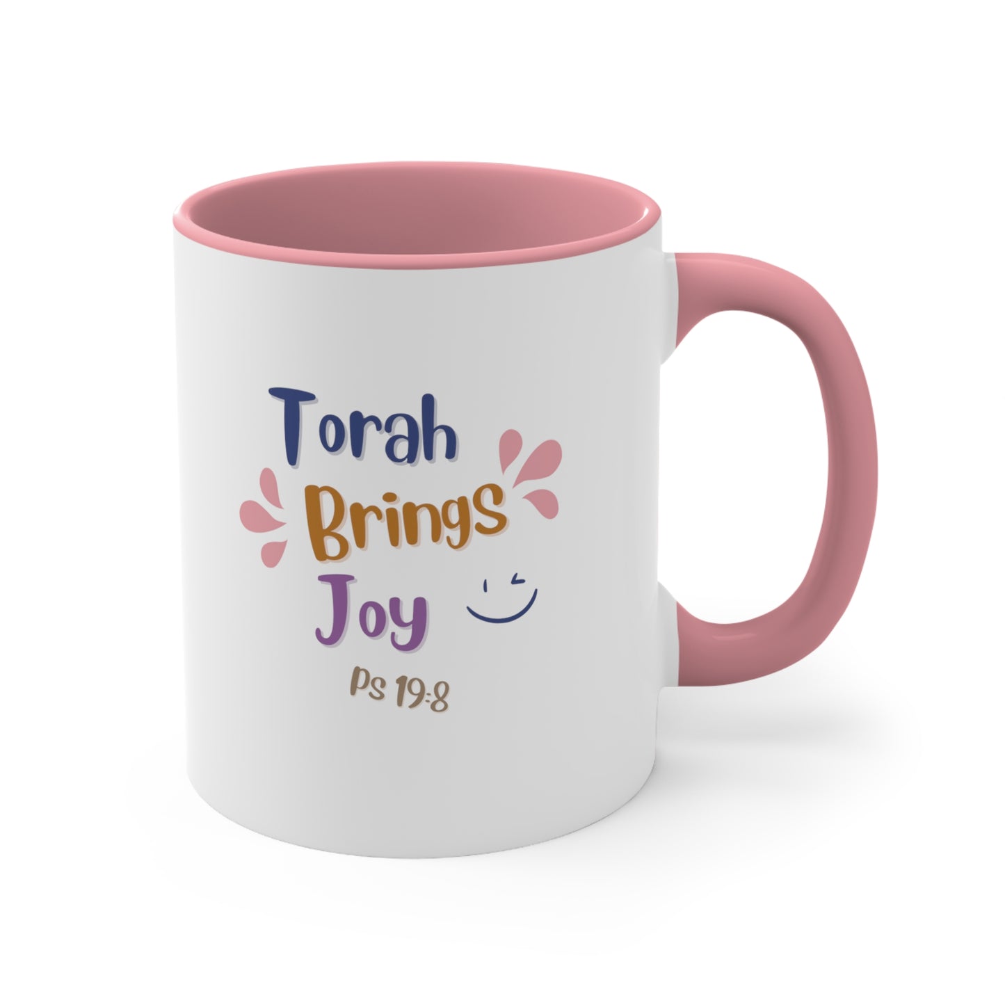 Torah Brings Joy Accent Coffee Mug, 11oz