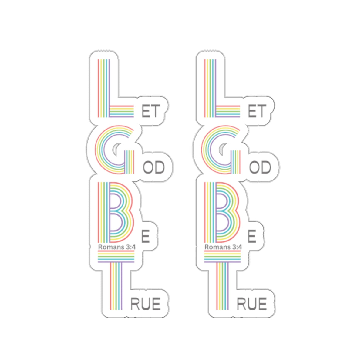 Let God Be True Kiss-Cut Stickers