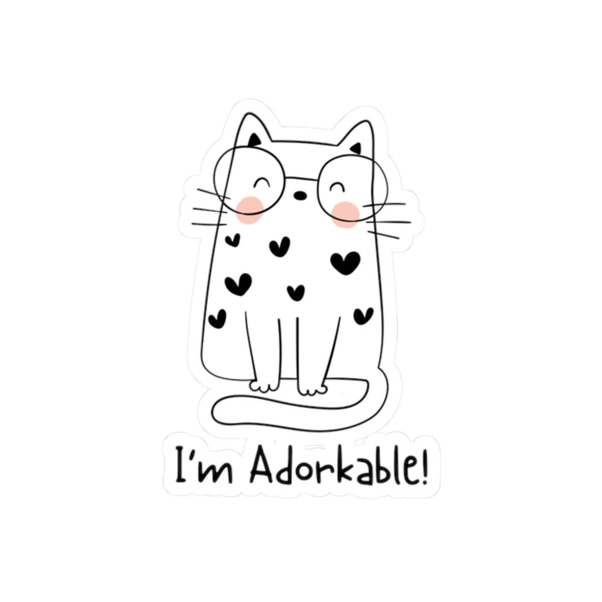 I'm Adorkable Kiss-Cut Sticker