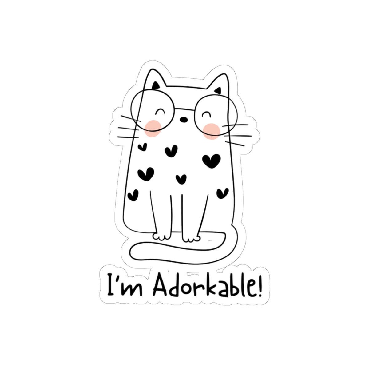 I'm Adorkable Kiss-Cut Sticker
