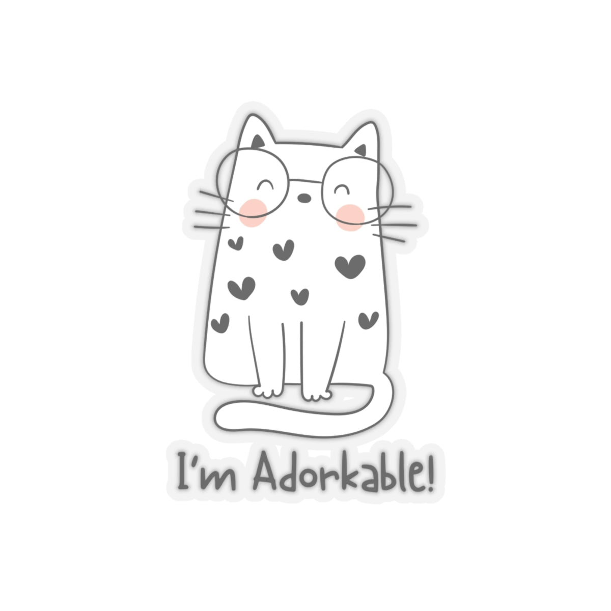I'm Adorkable Kiss-Cut Sticker