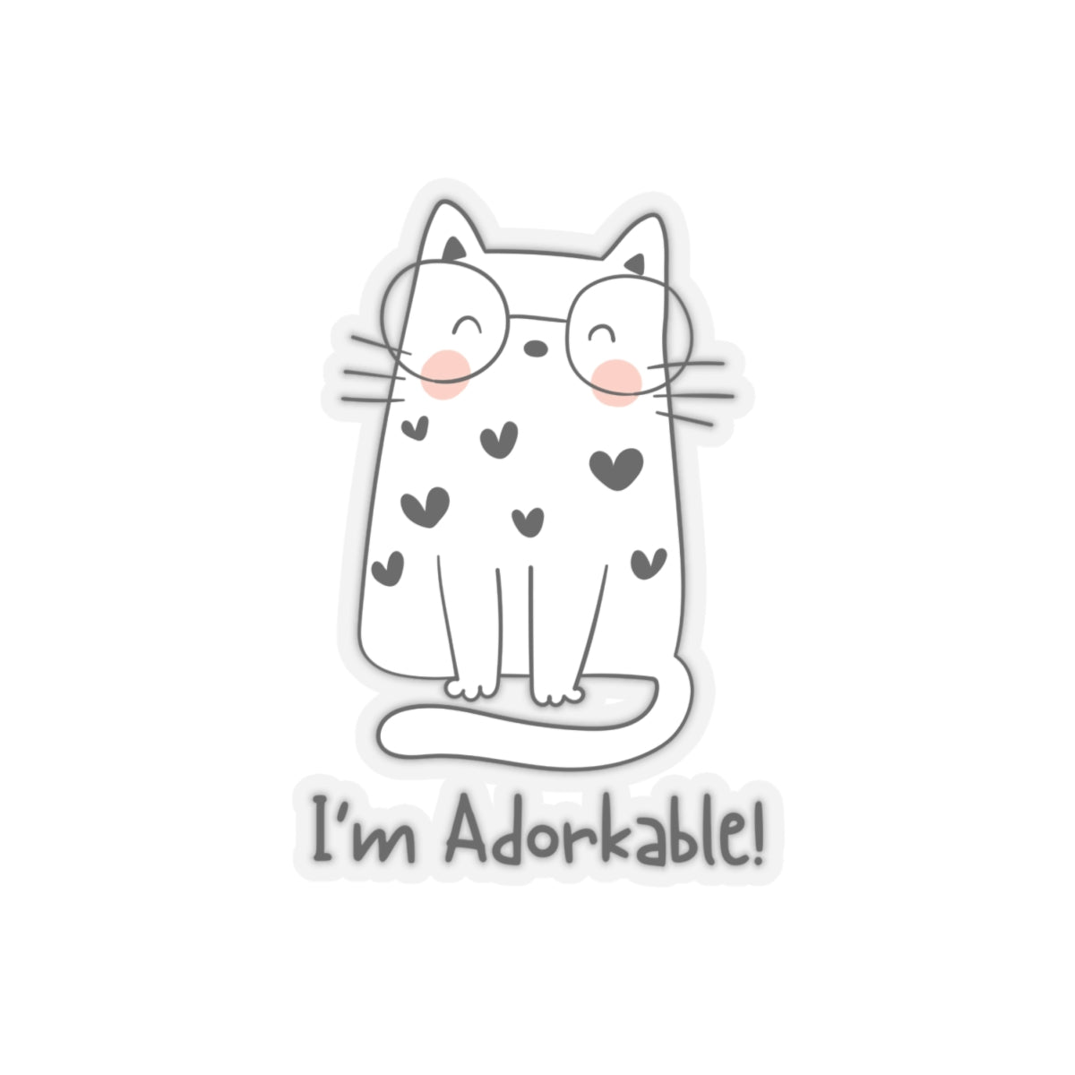 I'm Adorkable Kiss-Cut Sticker