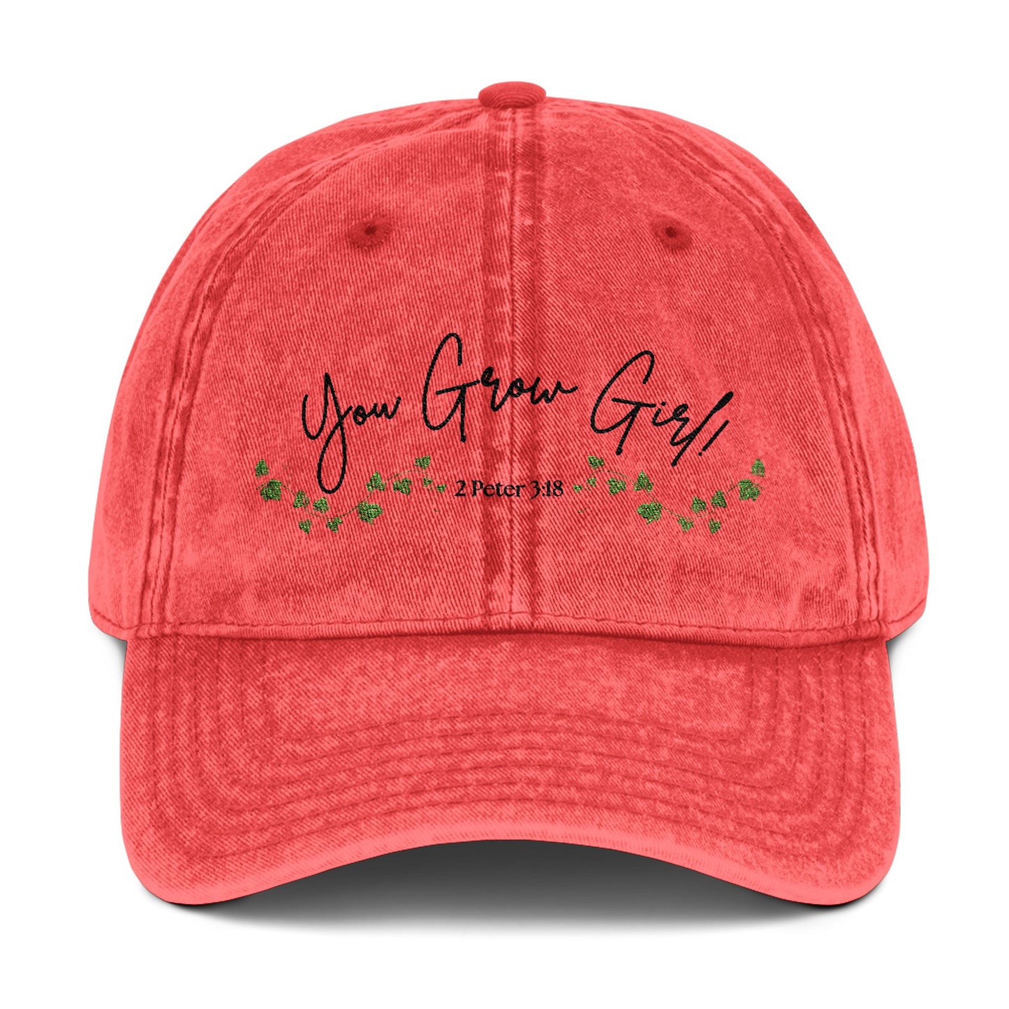 You Grow Girl! Vintage Cap (Embroidery)