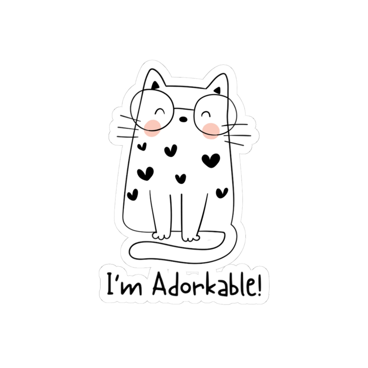I'm Adorkable Kiss-Cut Sticker