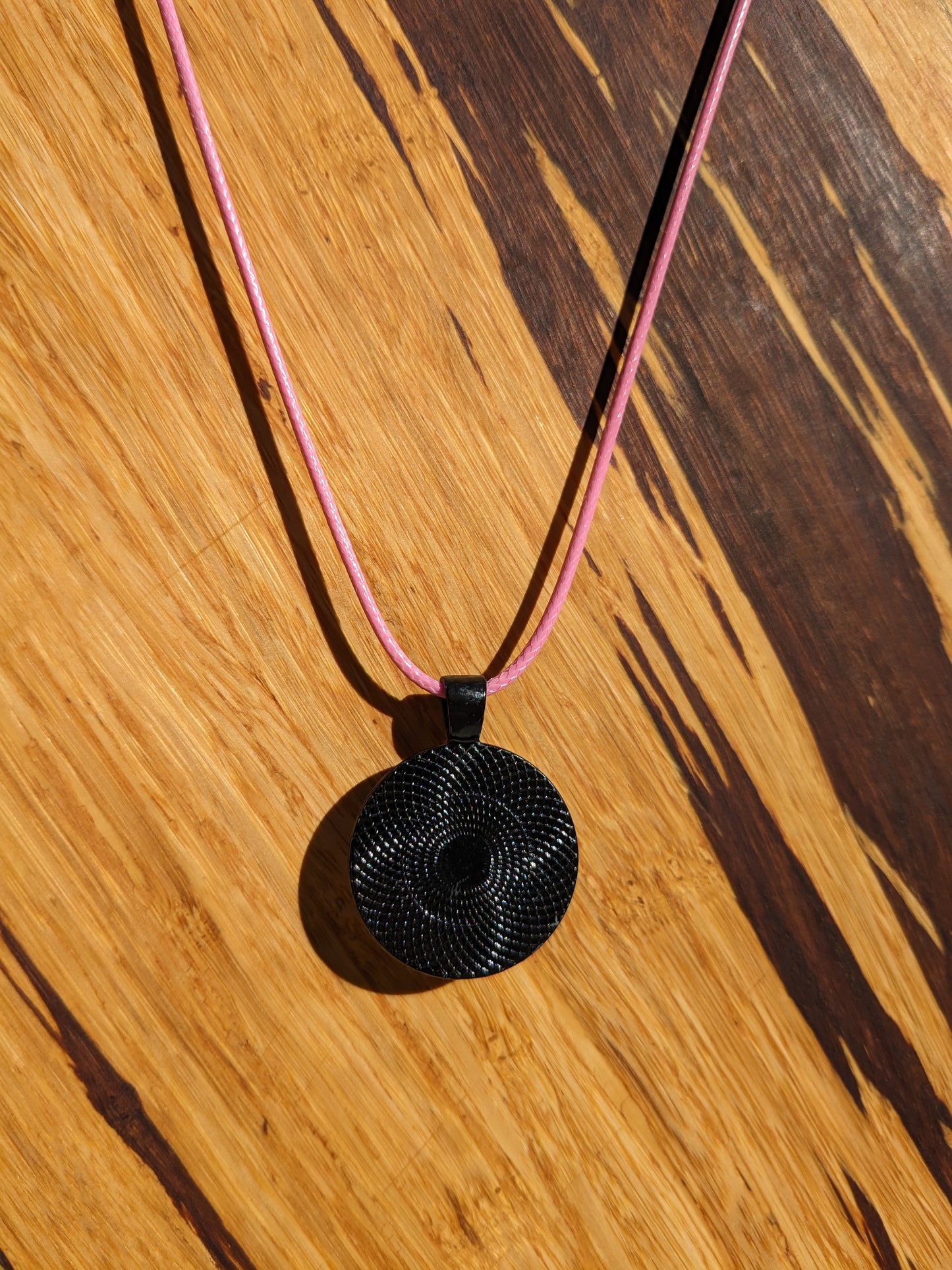 Pink and Purple acrylic pour necklace (N0001)