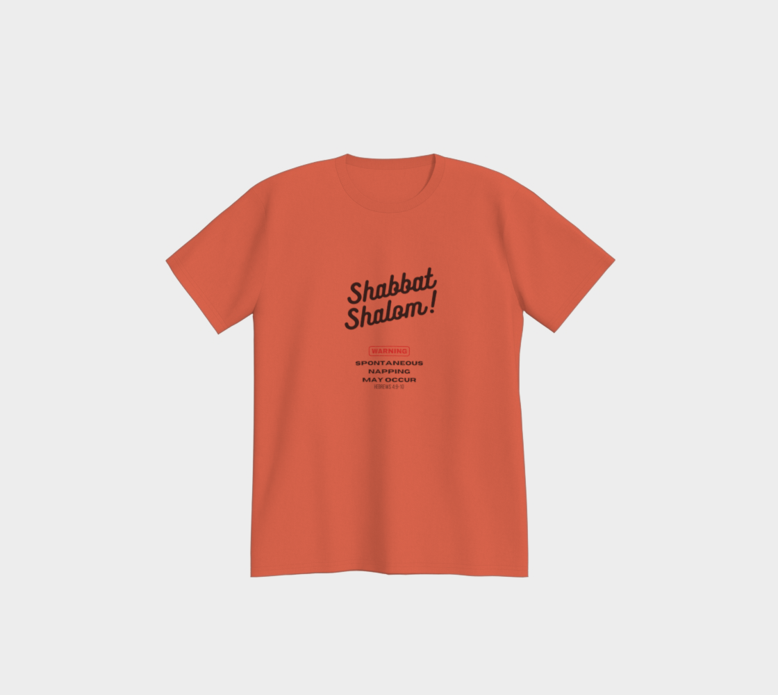 Shabbat Shalom Warning Spontaneous Napping May Occur Premium T-shirt all cotton - 5 colors