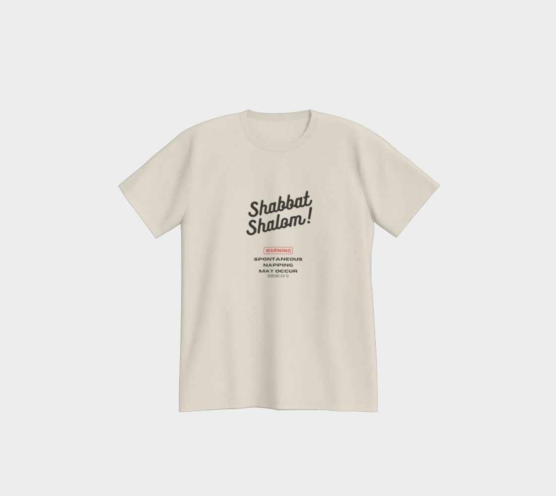 Shabbat Shalom Warning Spontaneous Napping May Occur Premium T-shirt all cotton - 5 colors