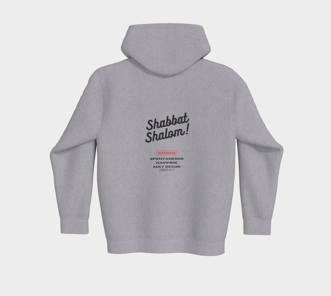 Shabbat Shalom Warning Spontaneous Napping May Occur Zipper Hoodie - 2 colors