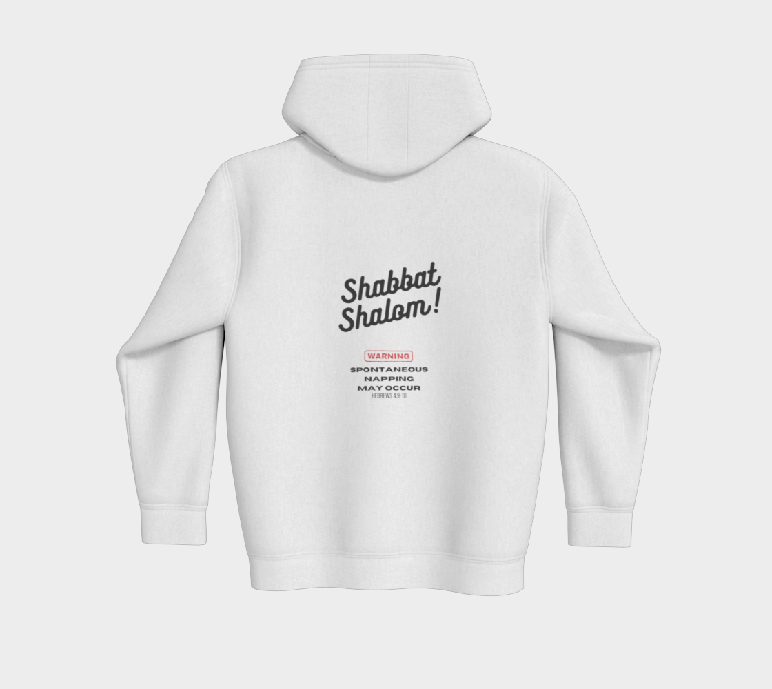 Shabbat Shalom Warning Spontaneous Napping May Occur Zipper Hoodie - 2 colors