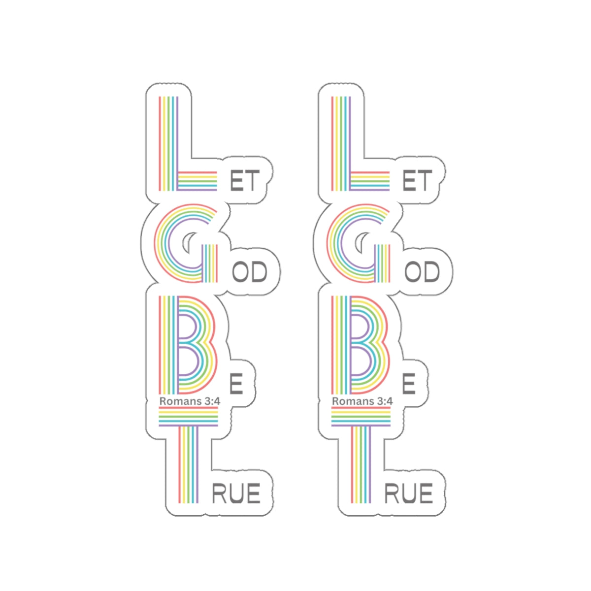 Let God Be True Kiss-Cut Stickers