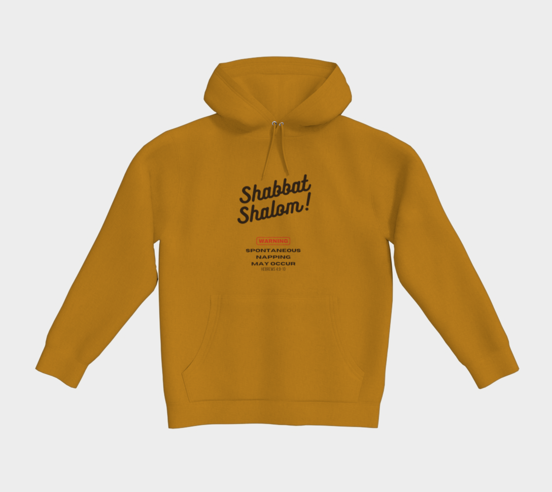 Shabbat Shalom Warning Spontaneous Napping May Occur Classic pullover hoodie - 5 colors