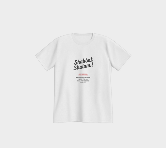 Shabbat Shalom Warning Spontaneous Napping May Occur Premium T-shirt all cotton - 5 colors