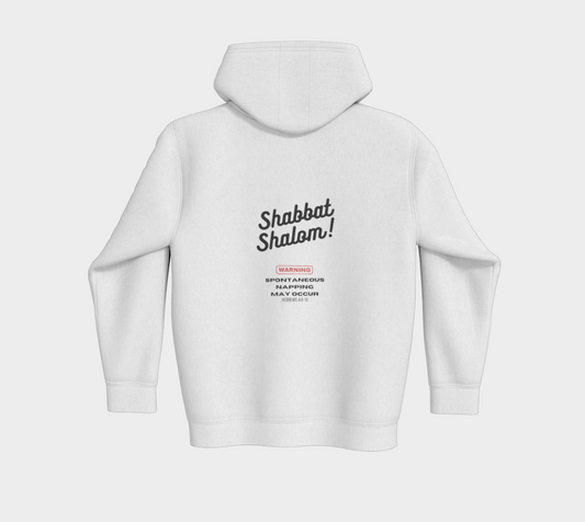 Shabbat Shalom Warning Spontaneous Napping May Occur Zipper Hoodie - 2 colors